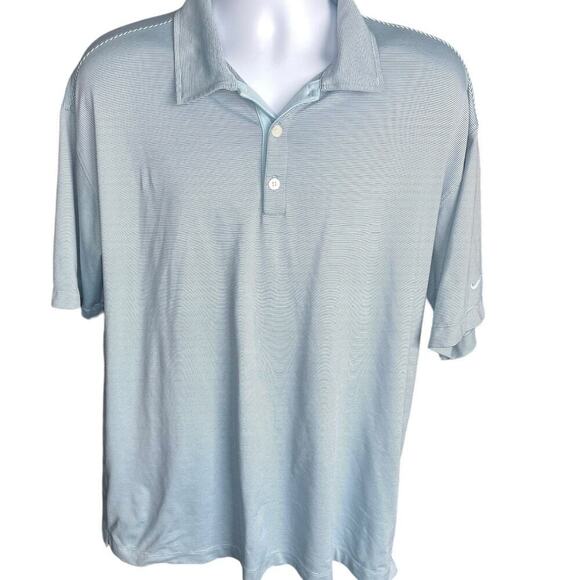 Nike Golf Other - Nike Golf Blue Gray Striped Polo Sz XL
